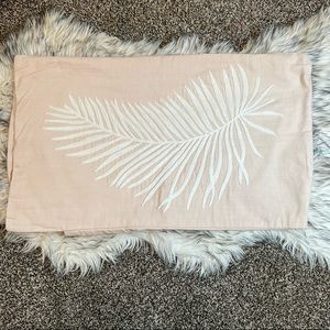 Pottery Barn Blush Pink Feather Pillowcase
